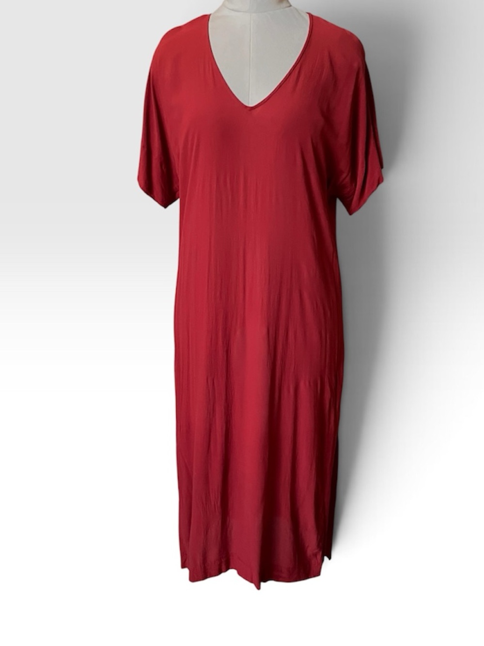Zara Short Sleeved Tunic Dress Rust Size Small